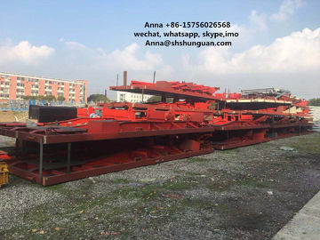 China Aanhangwagens van de grote Schaal de Gebruikte Vrachtwagen, het Skelet Flatbed Semi Aanhangwagen van het Containervervoer verdeler