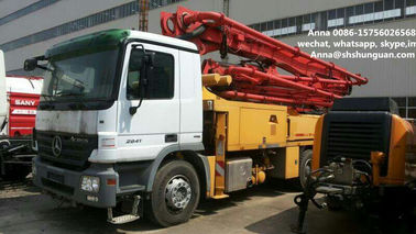 China 300 KW gebruikten Concrete Pompvrachtwagen Opgezette Concrete Pomp met de Chassis van de Benzvrachtwagen leverancier