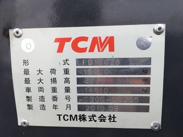 Van diesel die de Vorkheftrucks Fd100z8 5.5m Tweede Handtcm Het Opheffen Hoogte in Japan wordt gemaakt leverancier
