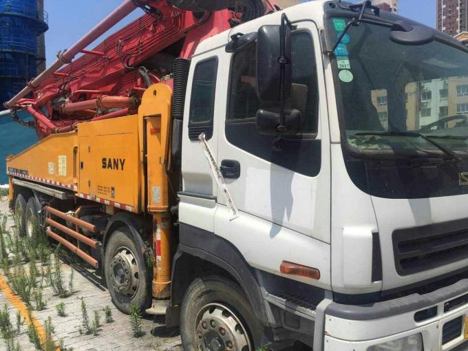 48 Meter Sany gebruikte Concrete Pompvrachtwagen 11420 * 2500 * 4000 Mm Diesel Machts