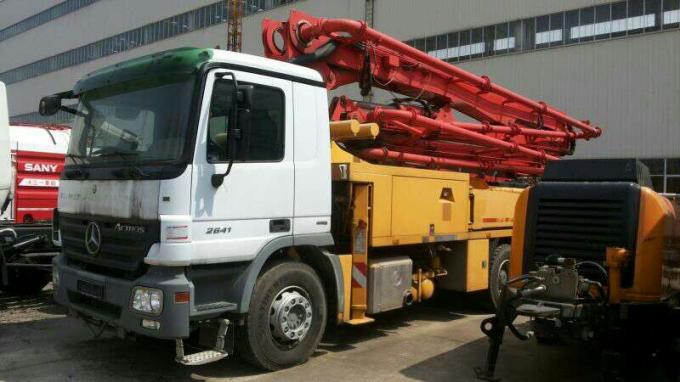 48 Meter Sany gebruikte Concrete Pompvrachtwagen 11420 * 2500 * 4000 Mm Diesel Machts