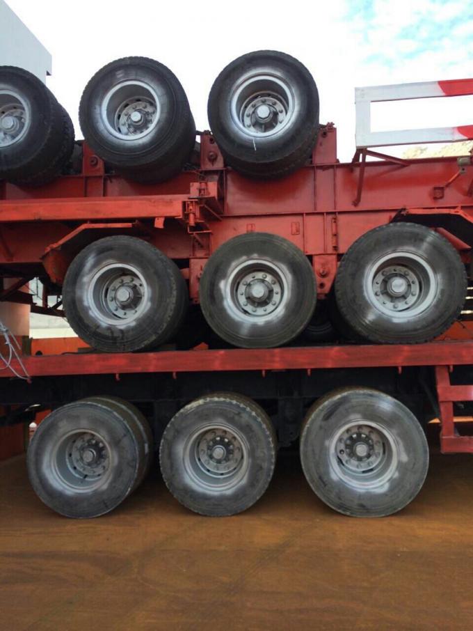 Op zwaar werk berekende Gebruikte Vrachtwagenaanhangwagens, Lage de Vrachtwagenaanhangwagens van de het Bed Semi Tweede Hand van Lowboy