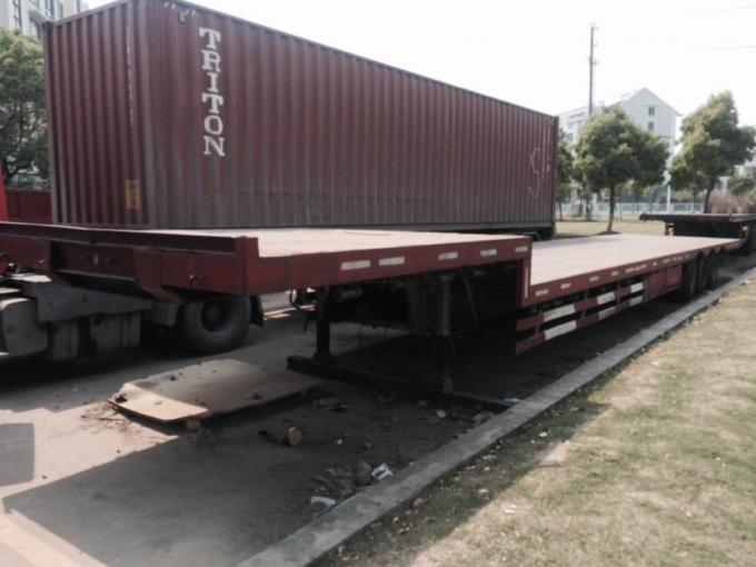 Aanhangwagens van de grote Schaal de Gebruikte Vrachtwagen, het Skelet Flatbed Semi Aanhangwagen van het Containervervoer